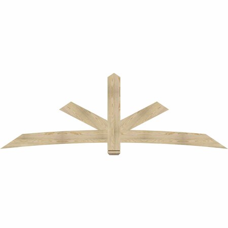 Ekena Millwork Alberta Rough Sawn Timber Gable Bracket, Douglas Fir, 108"W x 36"H x 2"D x 6"F, 8/12 Pitch GBW108X36X0206ALB00RDF